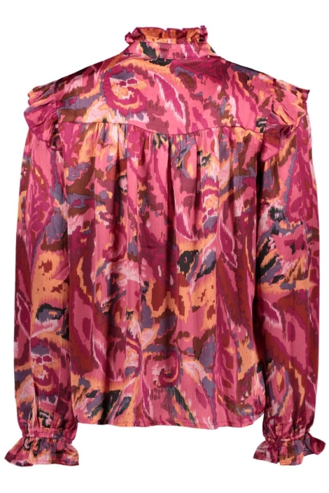 Studio Amaya roze dames blouse | Achteraanzicht