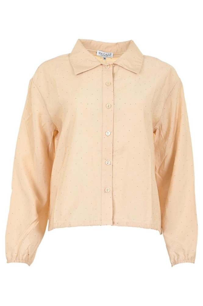 Maicazz beige dames blouse | Vooraanzicht
