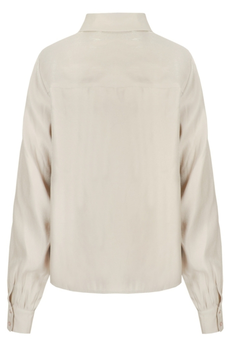 Fluresk beige dames blouse | Achteraanzicht