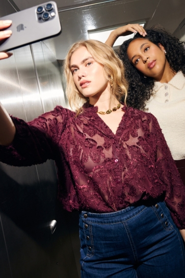 LolaLiza Blouse C HELOISEW25 05702855 5514 BORDEAUX WINE