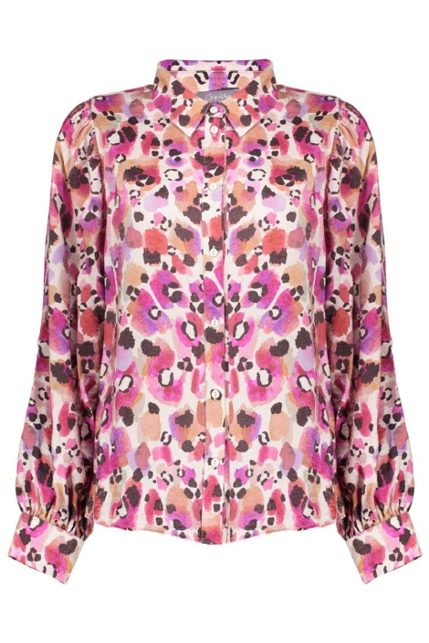 Geisha roze dames blouse | Vooraanzicht