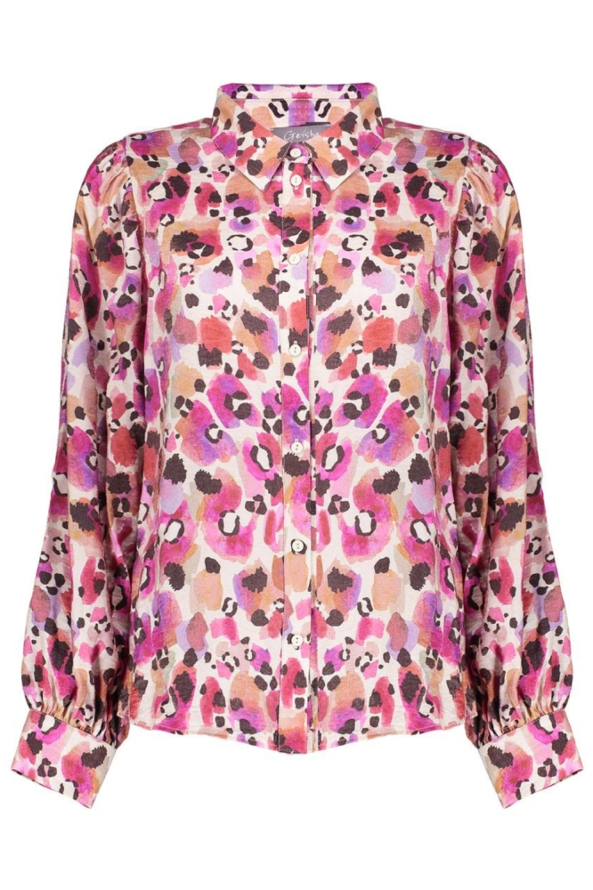 Geisha roze dames blouse | Vooraanzicht