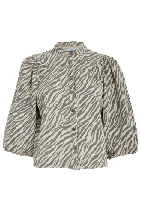 Minus grijze dames blouse | Vooraanzicht