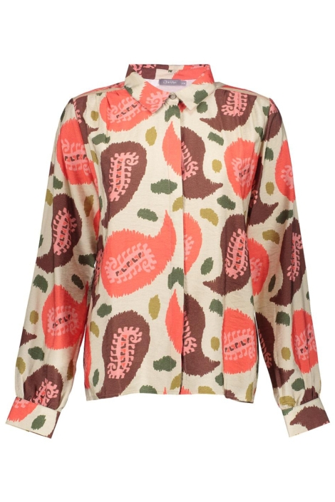 Geisha groene dames blouse | Vooraanzicht