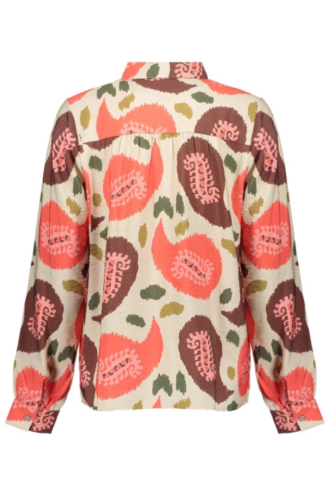 Geisha groene dames blouse | Achteraanzicht