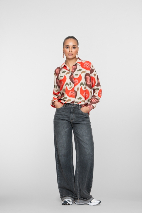 Geisha groene dames blouse | Model