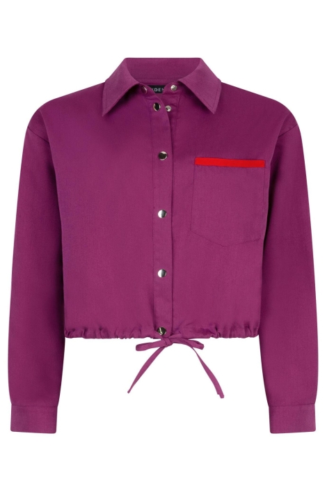 Ydence paarse dames blouse | Vooraanzicht