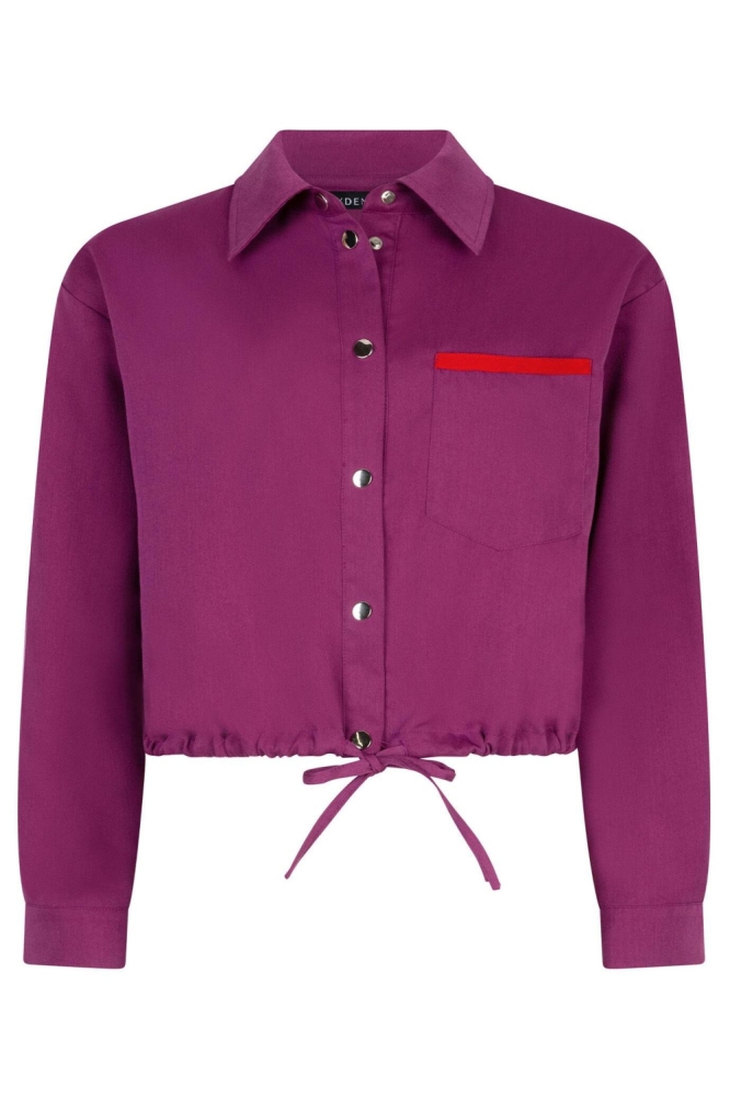 Ydence paarse dames blouse | Vooraanzicht