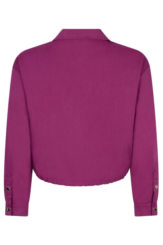 Ydence paarse dames blouse | Achteraanzicht