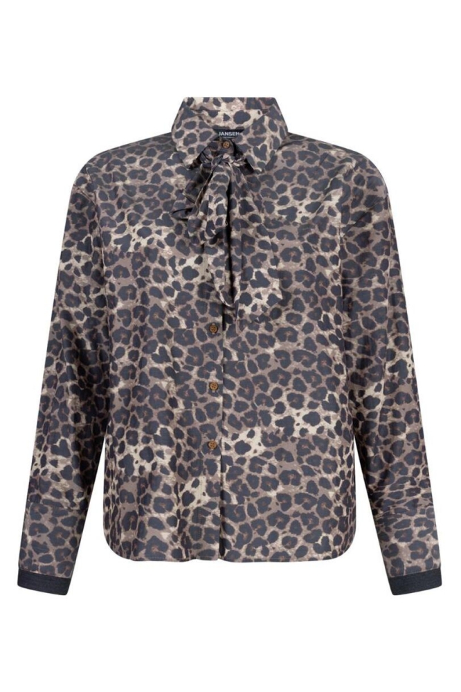 Juffrouw Jansen multi color dames blouse | Vooraanzicht