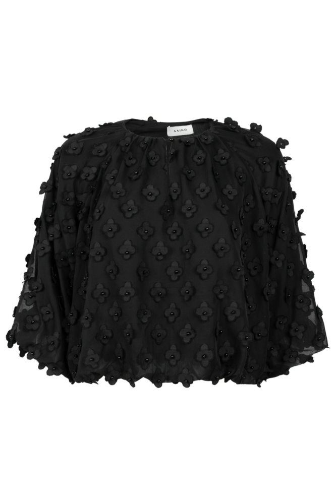 Aaiko zwarte dames blouse | Vooraanzicht