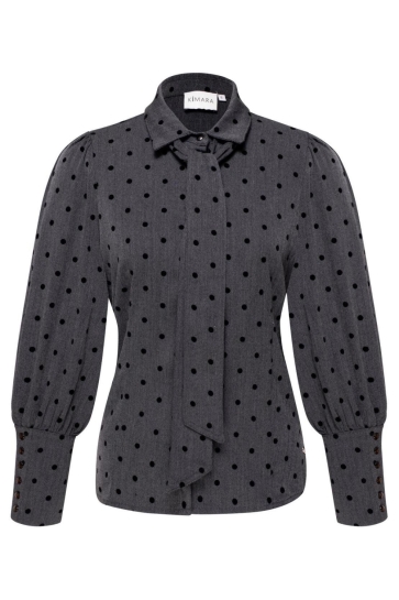 Kimara ZARA BLOUSE KR63 11266 324 1111 DENIM DOTTED
