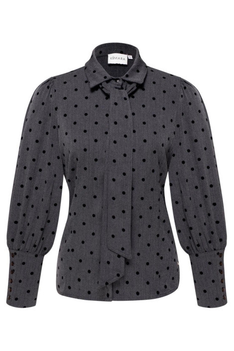 Kimara grijze dames blouse | Vooraanzicht