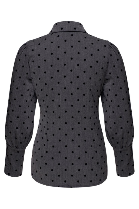 Kimara grijze dames blouse | Achteraanzicht