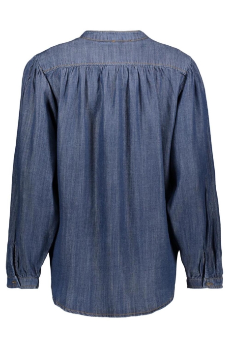 Geisha blauwe dames blouse | Achteraanzicht