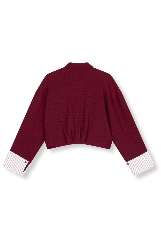 Refined Department bordeaux dames blouse | Achteraanzicht
