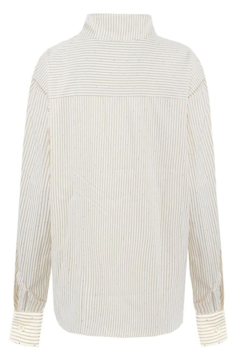 C&S The Label camel dames blouse | Achteraanzicht