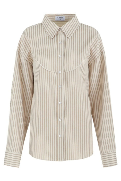 Fluresk camel dames blouse | Vooraanzicht