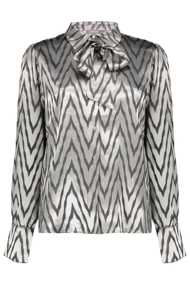 Geisha blauwe dames blouse | Vooraanzicht