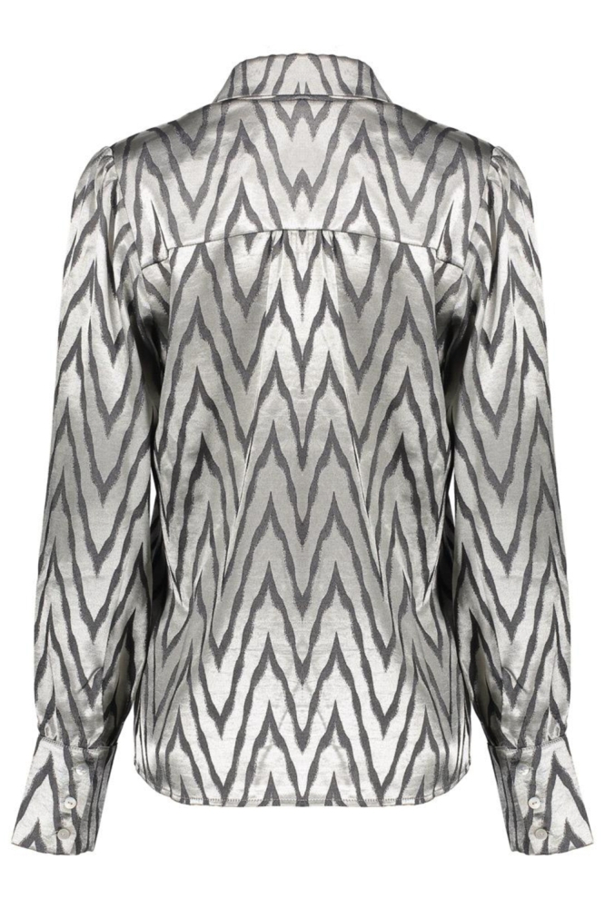 Geisha blauwe dames blouse | Achteraanzicht