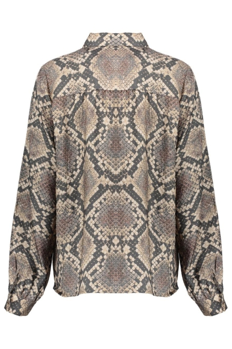 Geisha zwarte dames blouse | Achteraanzicht