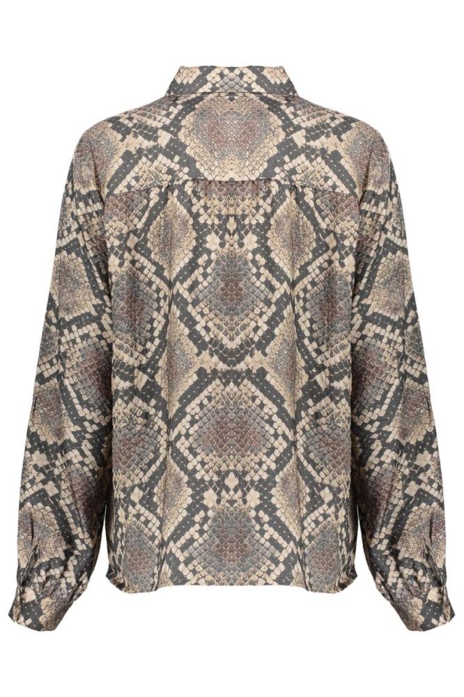 Geisha zwarte dames blouse | Achteraanzicht