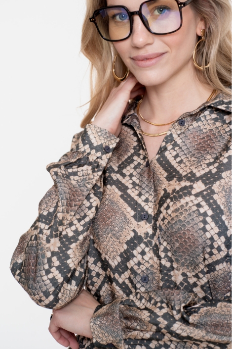 Geisha zwarte dames blouse | Kleurstaal