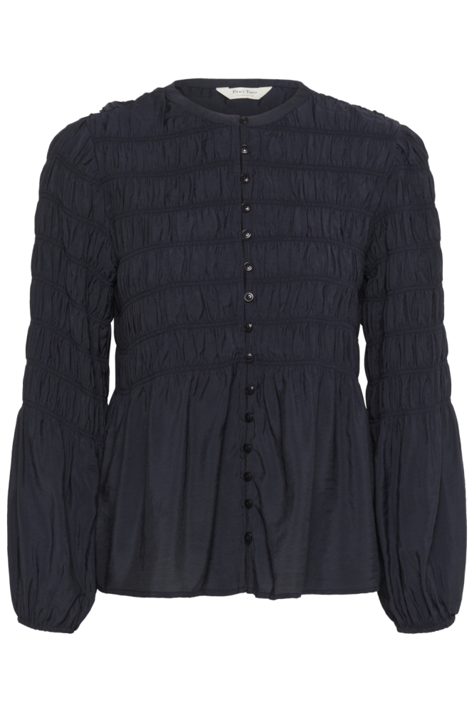 Part Two blauwe dames blouse | Vooraanzicht