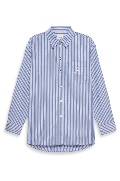 Calvin Klein blauwe dames blouse | Vooraanzicht