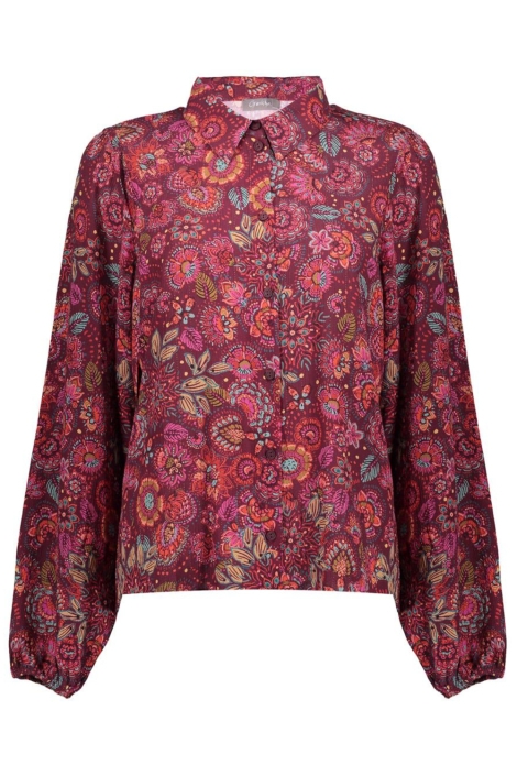 Geisha roze dames blouse | Vooraanzicht