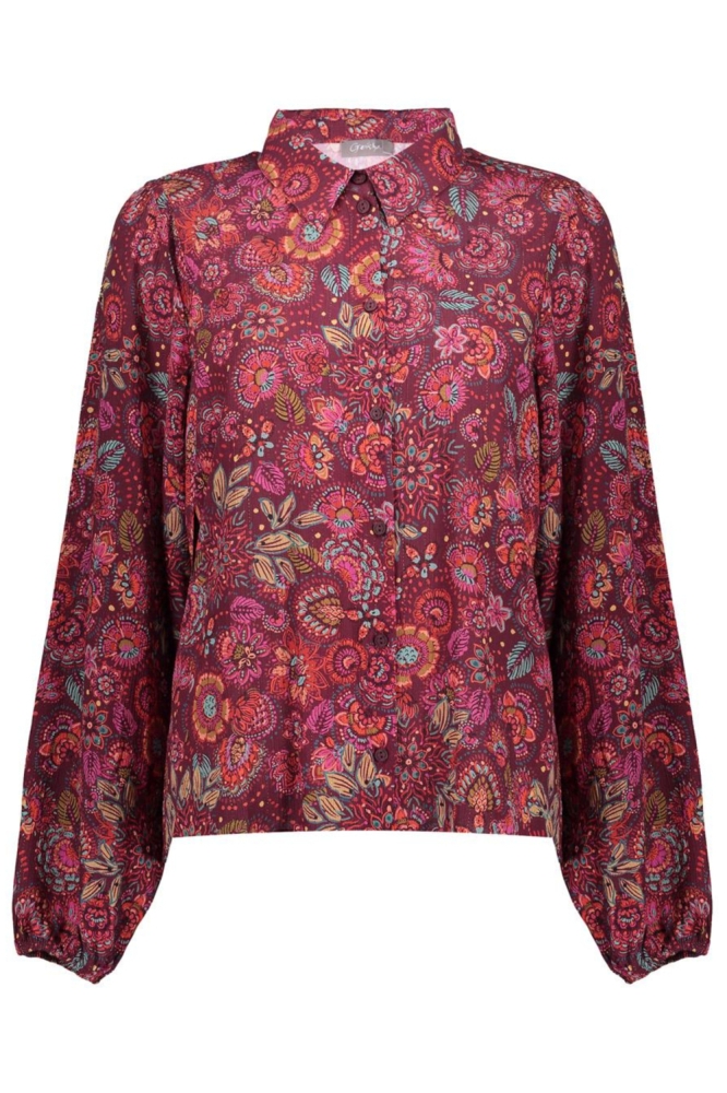 Geisha roze dames blouse | Vooraanzicht