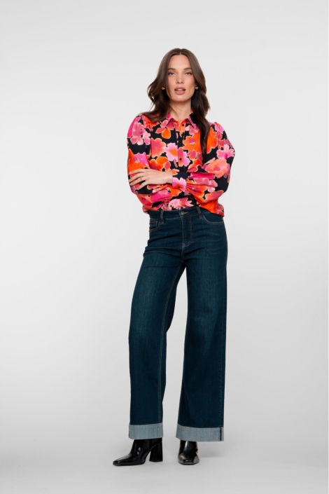 Geisha roze dames blouse | Model