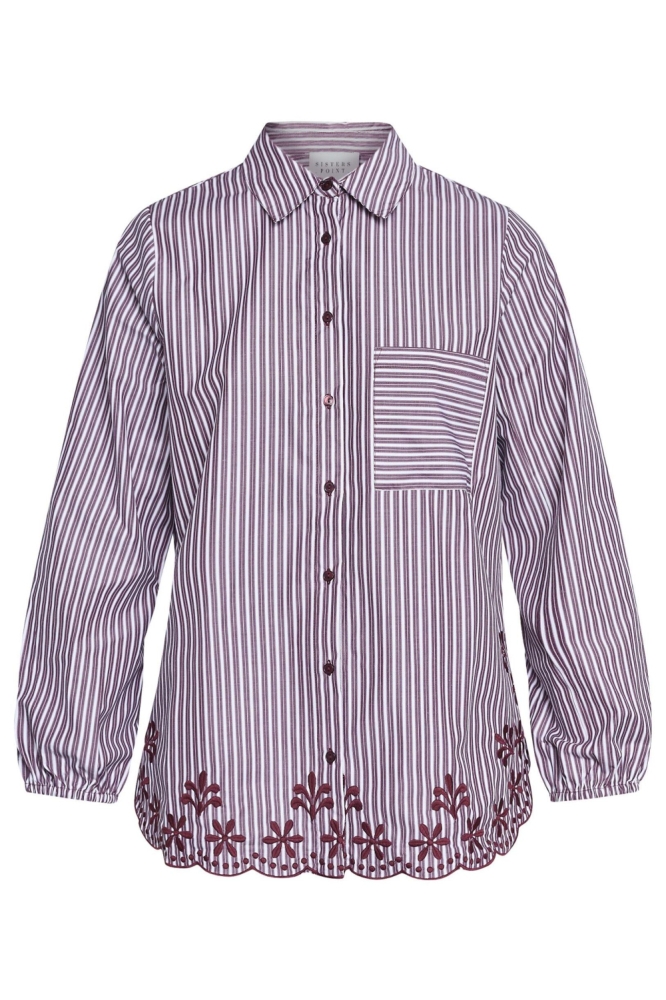 SisterS point bordeaux dames blouse | Vooraanzicht