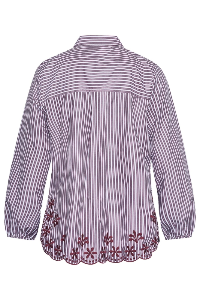 SisterS point bordeaux dames blouse | Achteraanzicht