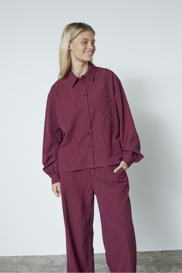 SisterS point Blouse VERINA SH2 19338 Bordeaux/Cream