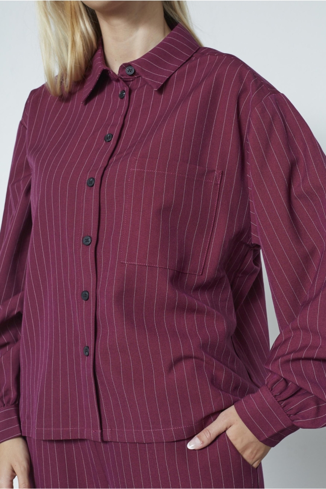 SisterS point bordeaux dames blouse | Close up