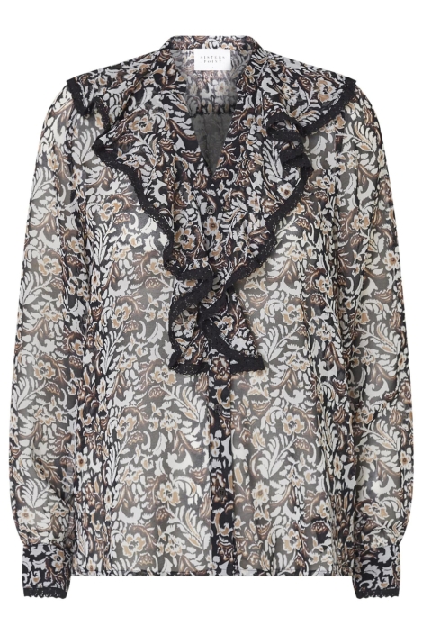 SisterS point zwarte dames blouse | Vooraanzicht