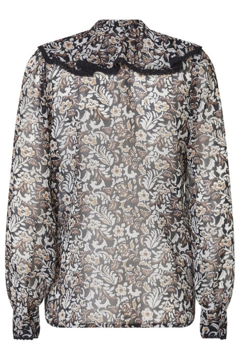 SisterS point zwarte dames blouse | Achteraanzicht