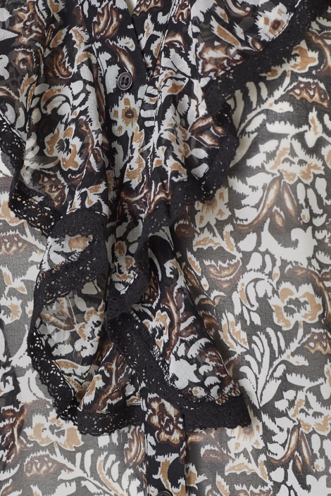 SisterS point zwarte dames blouse | Close up