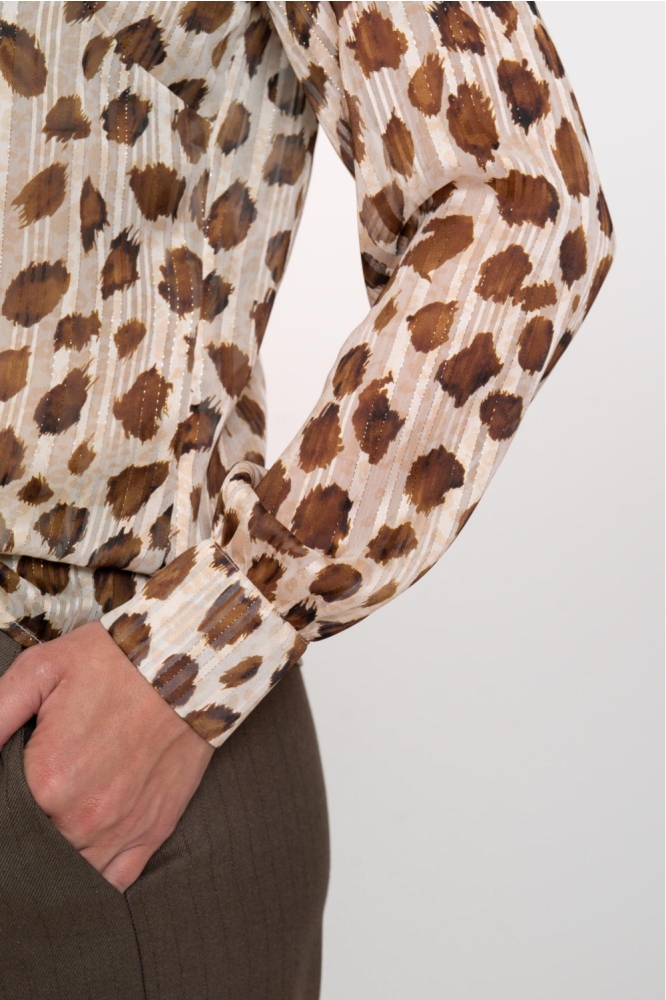 Geisha zand dames blouse | Close up