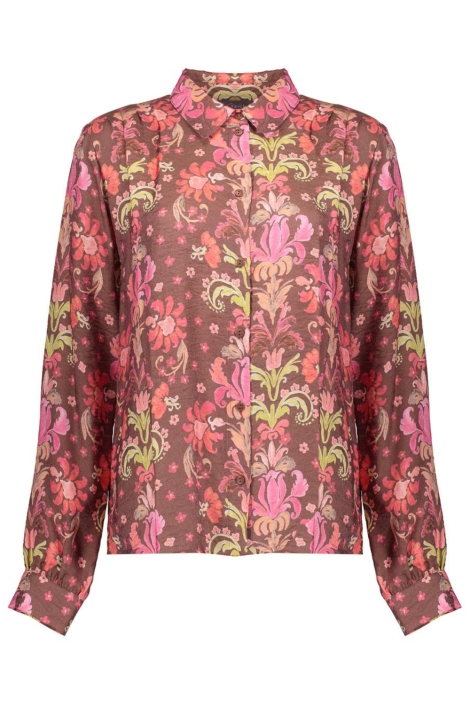 Geisha bruine dames blouse | Vooraanzicht