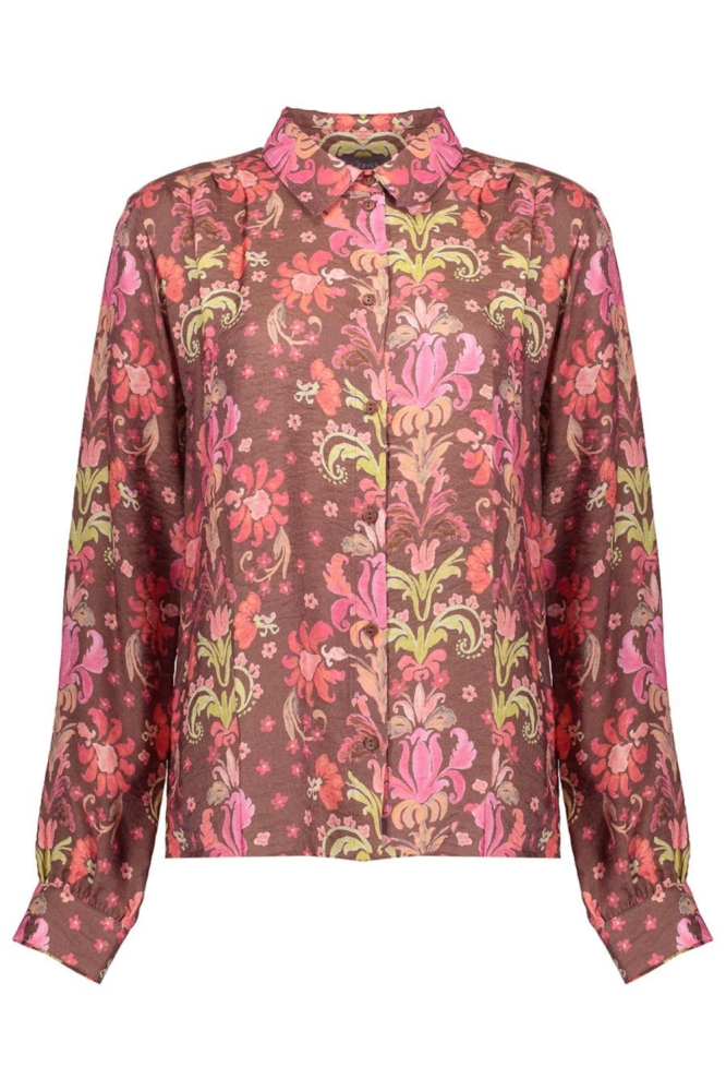 Geisha bruine dames blouse | Vooraanzicht