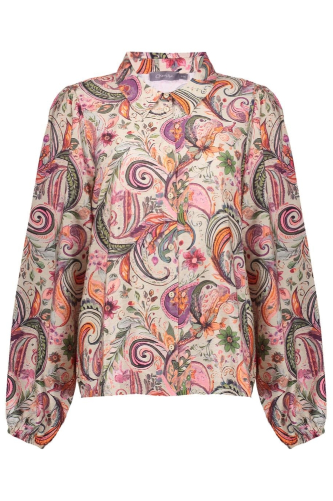 Geisha beige dames blouse | Vooraanzicht
