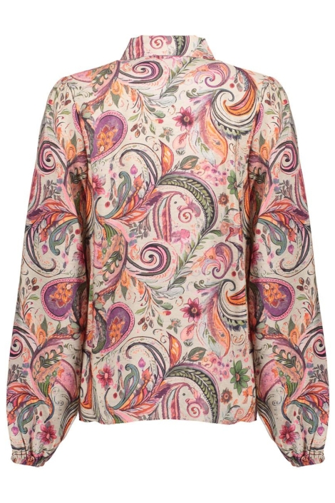 Geisha beige dames blouse | Achteraanzicht