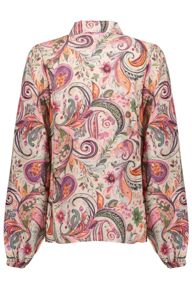 Geisha beige dames blouse | Achteraanzicht