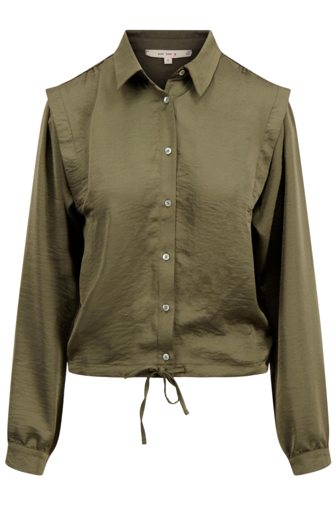 Zusss groene dames blouse | Vooraanzicht