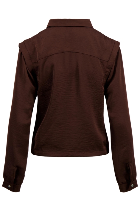 Zusss bruine dames blouse | Achteraanzicht