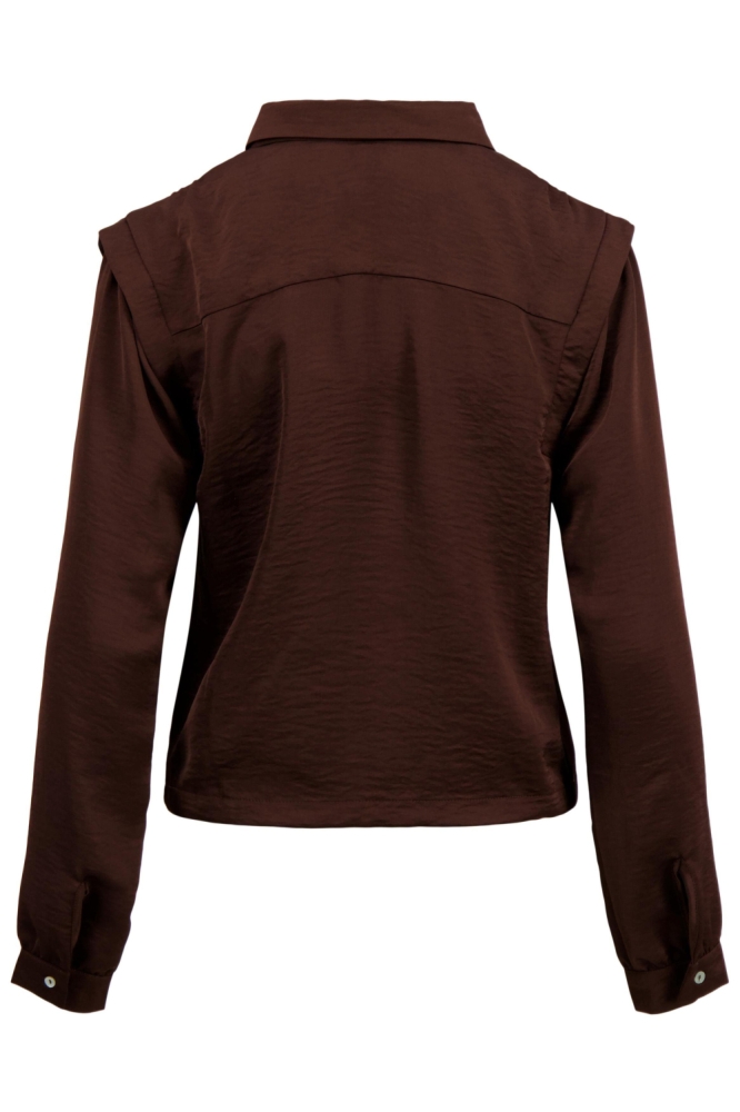 Zusss bruine dames blouse | Achteraanzicht