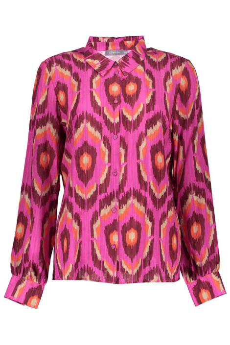 Geisha roze dames blouse | Vooraanzicht