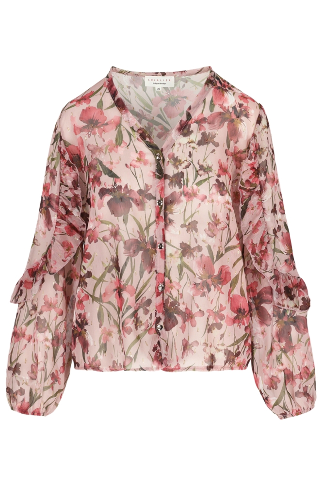 LolaLiza roze dames blouse | Vooraanzicht